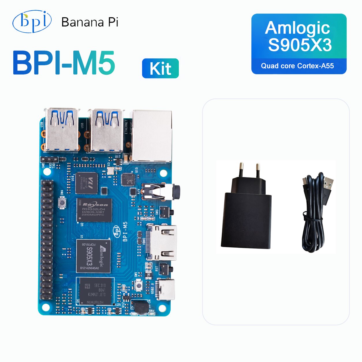 バナナパイ BPI-M5 開発ボード ホットセールバンドル（ - Banana Pi Bpi-M5 のレビューと価格