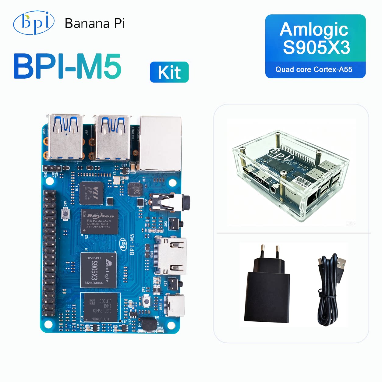 バナナパイ BPI-M5 開発ボード ホットセールバンドル（ - Banana Pi Bpi-M5 のレビューと価格