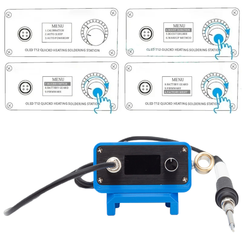 T12はんだ付けステーションはんだごてSTC、コバルト24V - Soldering Station T12 Oled のレビューと価格